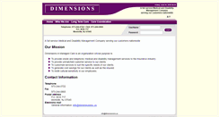 Desktop Screenshot of dimensionsinc.us