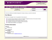 Tablet Screenshot of dimensionsinc.us